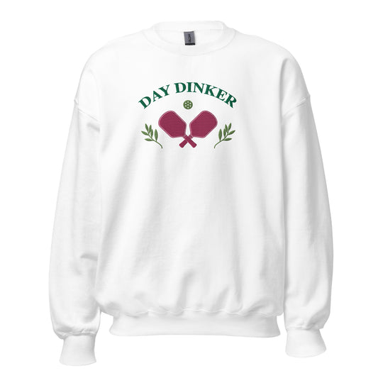 Day Dinker Embroidered Pickleball Crewneck Sweatshirt