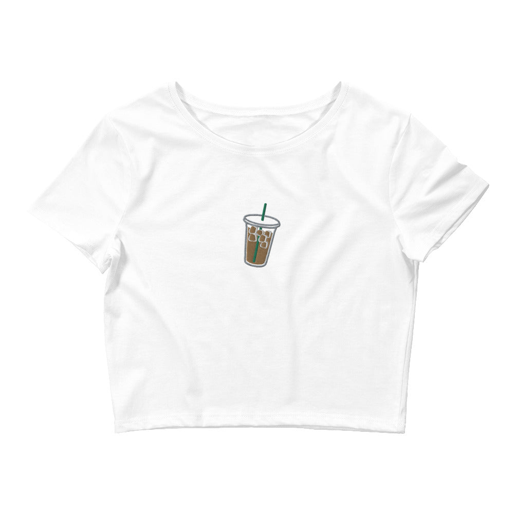 Embroidered Iced Coffee Baby Tee